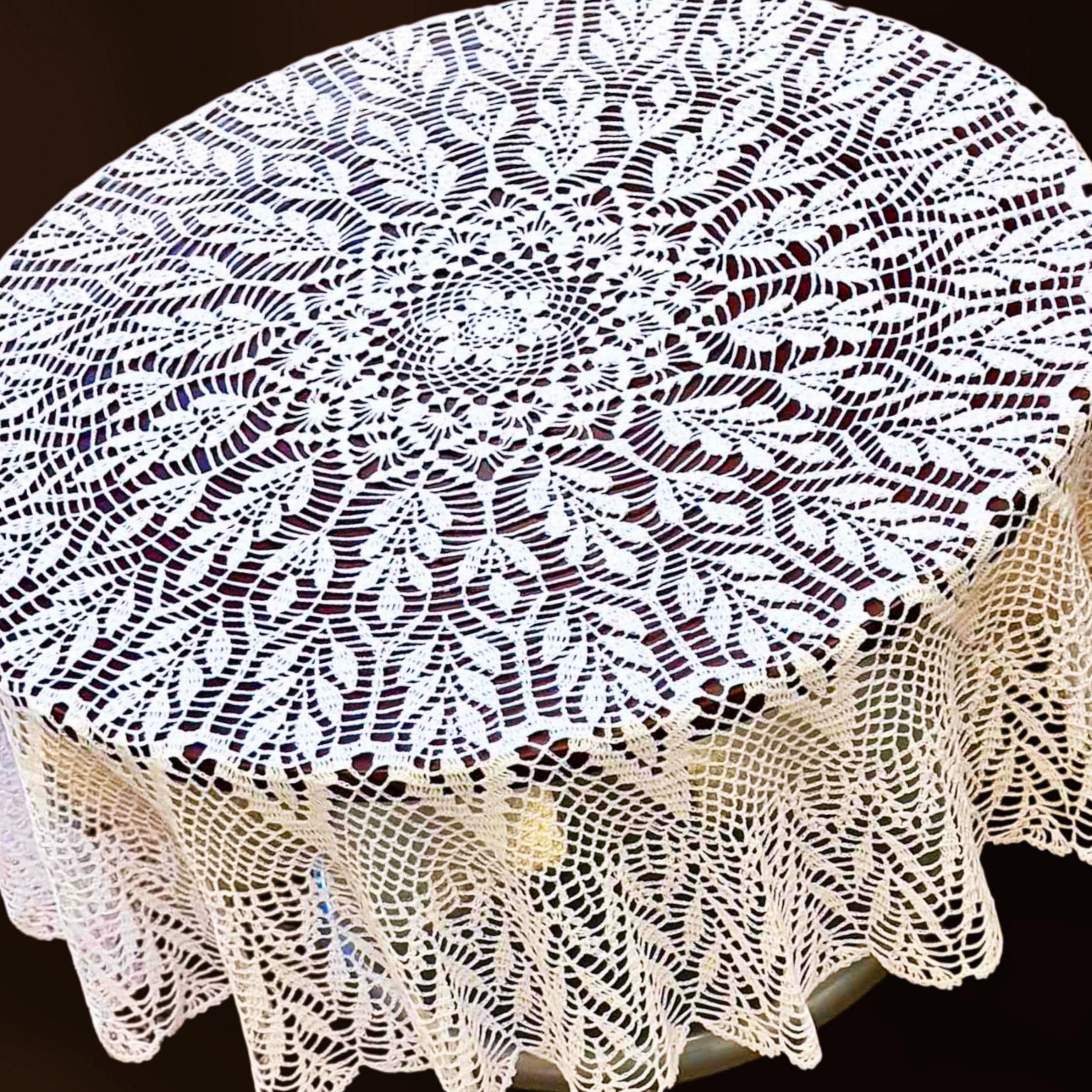 NAPPERONS CROCHET MAIN artisanat français création Sylvette Raisonnier lot de 2 blancs ronds de 24 noella - Canada