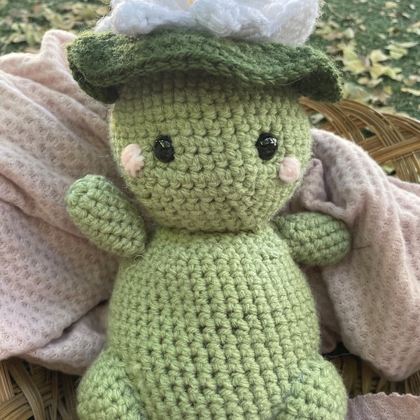 BOTANY BUDDY! Cute Amigurumi Water Lily Plush Doll MEDIUM