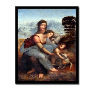The Virgin and Child with Saint Anne (circa 1503) by Leonardo Di Vinci - Buy Print Only or Mounted with Choice of Accent Color