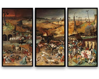 The Triumph of Death by Pieter Bruegel the Elder - Multi-Paneled Prints, Choose Number of Panels, Total Size, and Accent Color