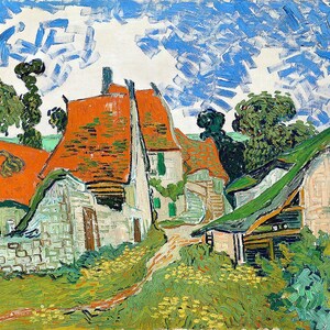 Street in Auvers-sur-Oise (1890) by Vincent van Gogh - Framing Options Available