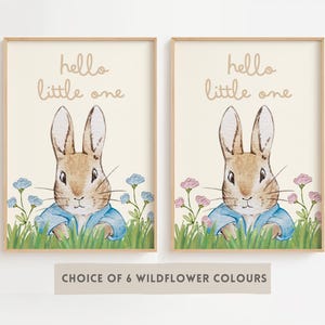 Peter Rabbit Kinderzimmer Druck, Beatrix Potter Wandkunst, Spielzimmer Dekor, Vintage Kinderzimmer Dekor Junge, neues Baby Geschenk, Mädchen Kinderzimmer Druck