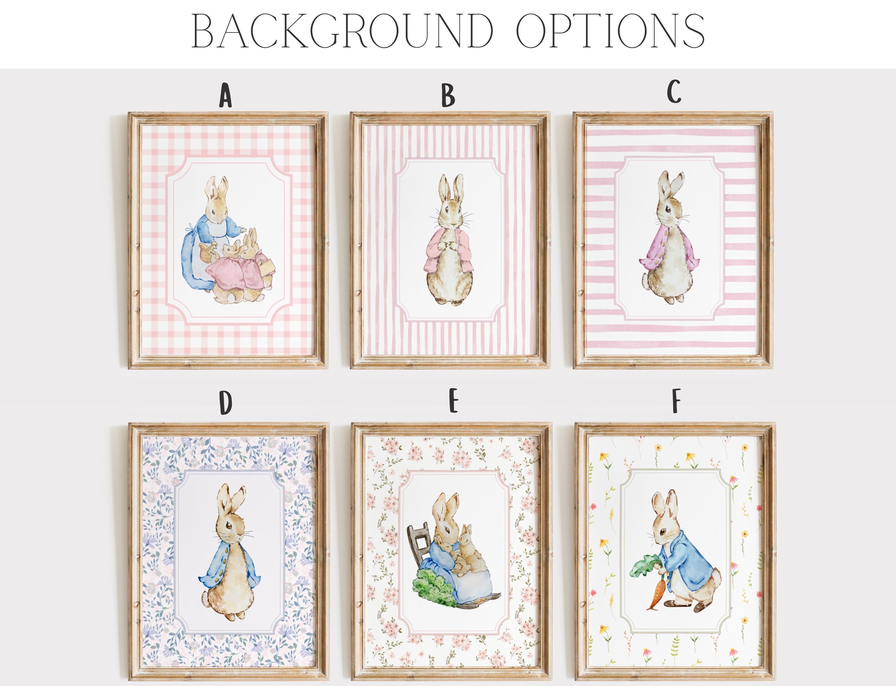 Peter Rabbit Nursery Prints, Vintage Nursery Decor Girl, Beatrix Potter ...