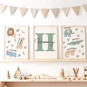Stampe per cameretta a tema safari, set di 3 stampe, decorazioni per cameretta a tema safari, decorazioni murali per cameretta, regalo per neonato, stampa di leone, giraffa, decorazioni per la sala giochi