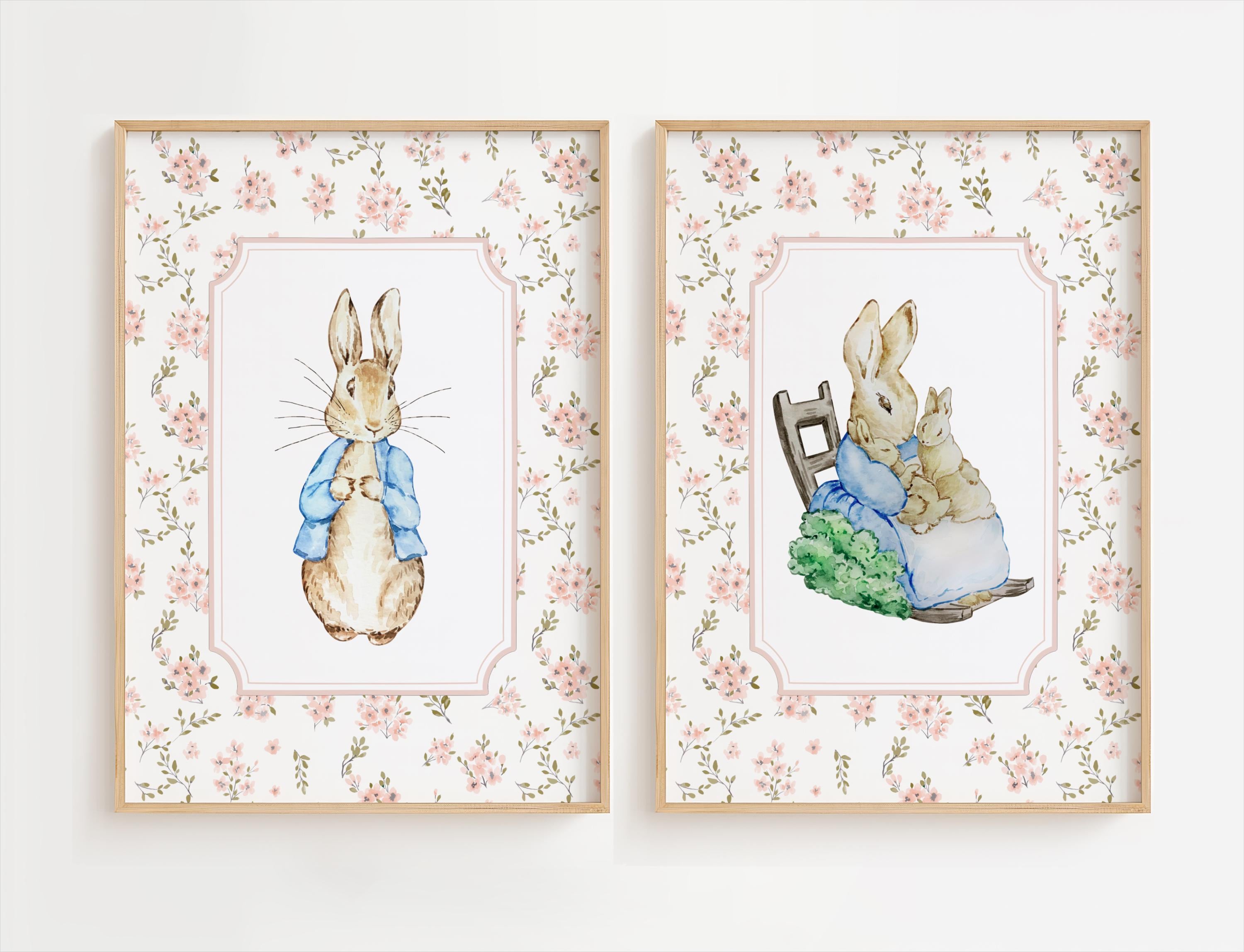 Peter Rabbit Nursery Prints, Vintage Nursery Decor Girl, Beatrix Potter ...