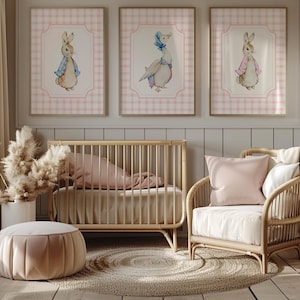 Peter Rabbit Nursery Prints, Vintage Nursery Decor Girl, Beatrix Potter ...