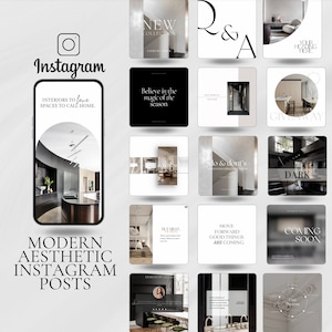 Publications Instagram esthétiques modernes | Modèles numériques élégants | Publications sur les réseaux sociaux | Modèles Canva | Conception de luxe | Petite entreprise
