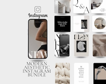 Modern Instagram Templates | Aesthetic Social Media Posts (Canva)