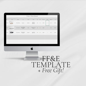 FF&E Schedule | Fittings, Fixtures and Equipment | Microsoft Excel | Customisable | Interior Designers | Architects | Builders | Digital