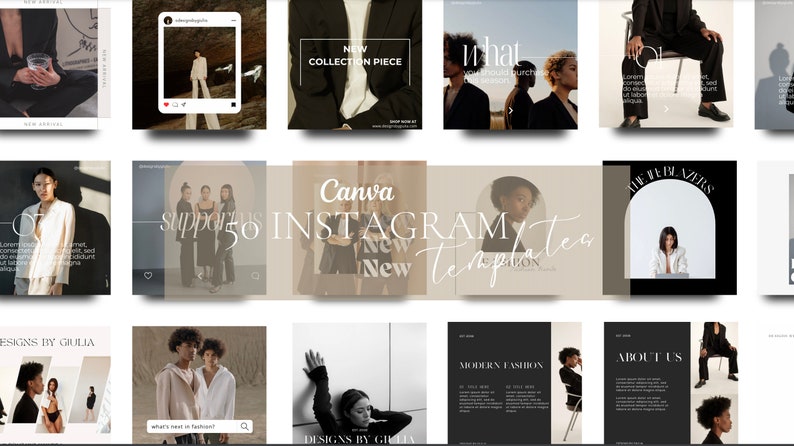 Fashion Instagram Post Templates | Luxury Social Media Designs (digital ...