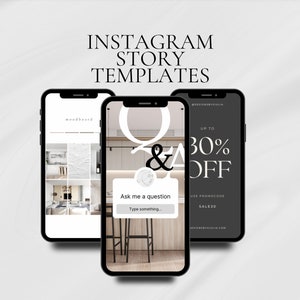 Instagram Story Templates | Social Media Templates | Bloggers Branding | Canva Instagram Story | Modern Minimal | Luxury Interiors Branding