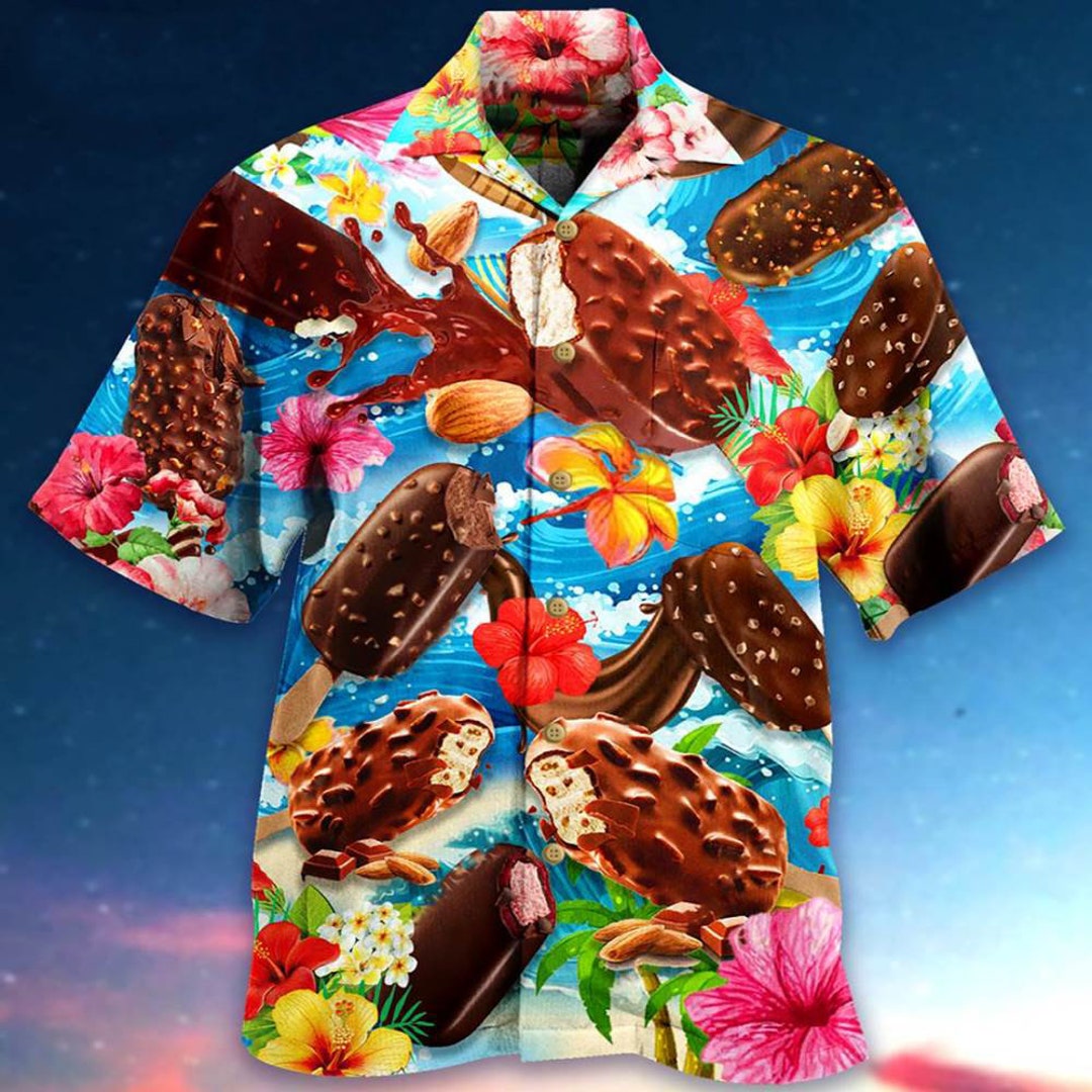 Ice Cream Shirts for Men 3D Ice Creams Aloha Beach Hawaiian - Etsy