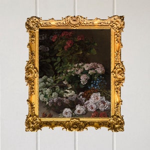 Spring Flowers by Claude Monet, Still life,vintage oil painting, vintage wall decor,