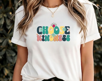 Camiseta Choose Kindness, camiseta con cita inspiradora para positividad, prenda motivadora, idea de regalo alentadora, camiseta Kindness Matters