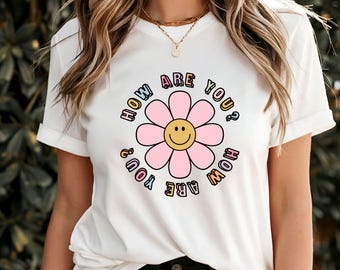 Camiseta "Cómo estás", camiseta para iniciar una conversación significativa, camiseta con mensaje positivo y edificante, regalo reflexivo de concientización sobre la salud mental