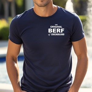 Das ursprüngliche BERF OF CHICAGOLAND Tv-Show-T-Shirt, Logo-T-Shirt mit Rundhalsausschnitt für Herren, T-Shirt für Herren, locker sitzendes Typo-Oberteil, Herren-Rindfleisch-TV-Shirt