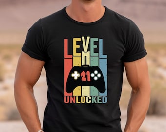 Level Unlocked T-shirt, Gamer Birthday Tee, Funny Video Game Shirt