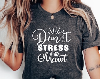 Meowt T-shirt, grappig ontwerp moederkat, ontspannend T-shirt kattenhumor, uniek kattencadeau, shirt speels dierenliefhebber, top kattenliefhebber
