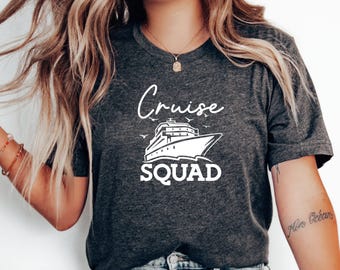Camiseta Cruise Squad, perfecta para vacaciones en grupo, ropa de viaje náutica, atuendo divertido a juego para amantes de los cruceros, regalo ideal para las vacaciones