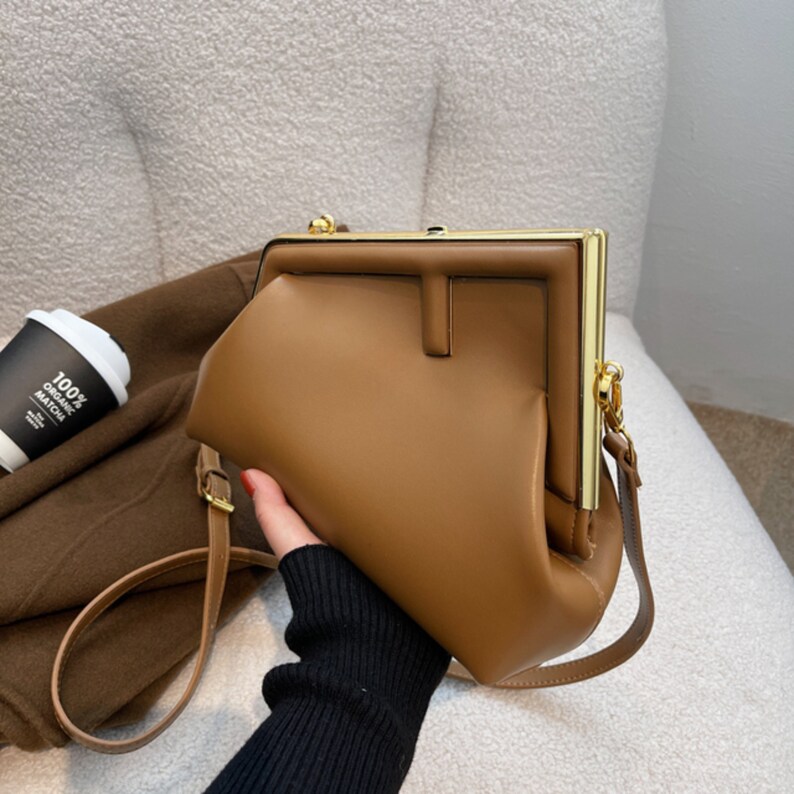 Luxury Soft PU Leather Saddle Underarm Bag 5 Color Options - Etsy