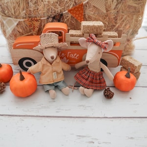Maileg Mouse Skirt, Fall Skirt For Maileg Mice With Bow