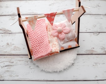 Tent Bed For Maileg And Other Small Dolls, Dollhouse Bed And Bedding Set, Miniature Bed With Bedding