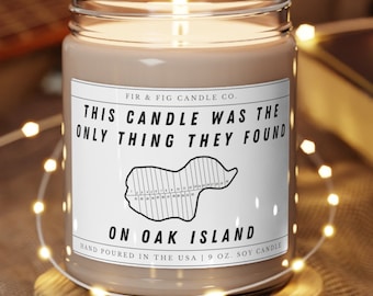 Oak Island Mystery 100% Eco-Friendly 9oz Soy Candle, Oak Island Mystery Candle, Money Pit Treasure Hunt, Oak Island Curse Show Fan dad Gift