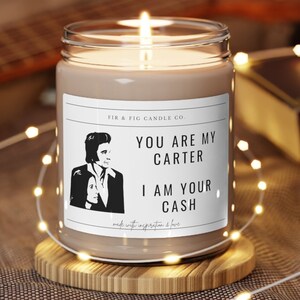 Johnny & June Carter Cash Vela 100% soja ecológica, presente para ela, vela de música country, vela Johnny Cash, vela June Carter, presente para esposa