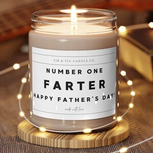 Number One Farter - Happy Father&#39;s Day 9 Unzen Kerze, lustige Kerze, Geschenk für Papa, lustige Geschenke, Geschenk von Tochter an Papa, Vatertagsgeschenk, Papa