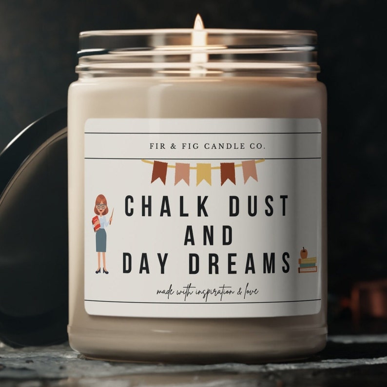 Chalk Dust and Daydreams Eco-Friendly 100% Soy Candle Teacher image 2