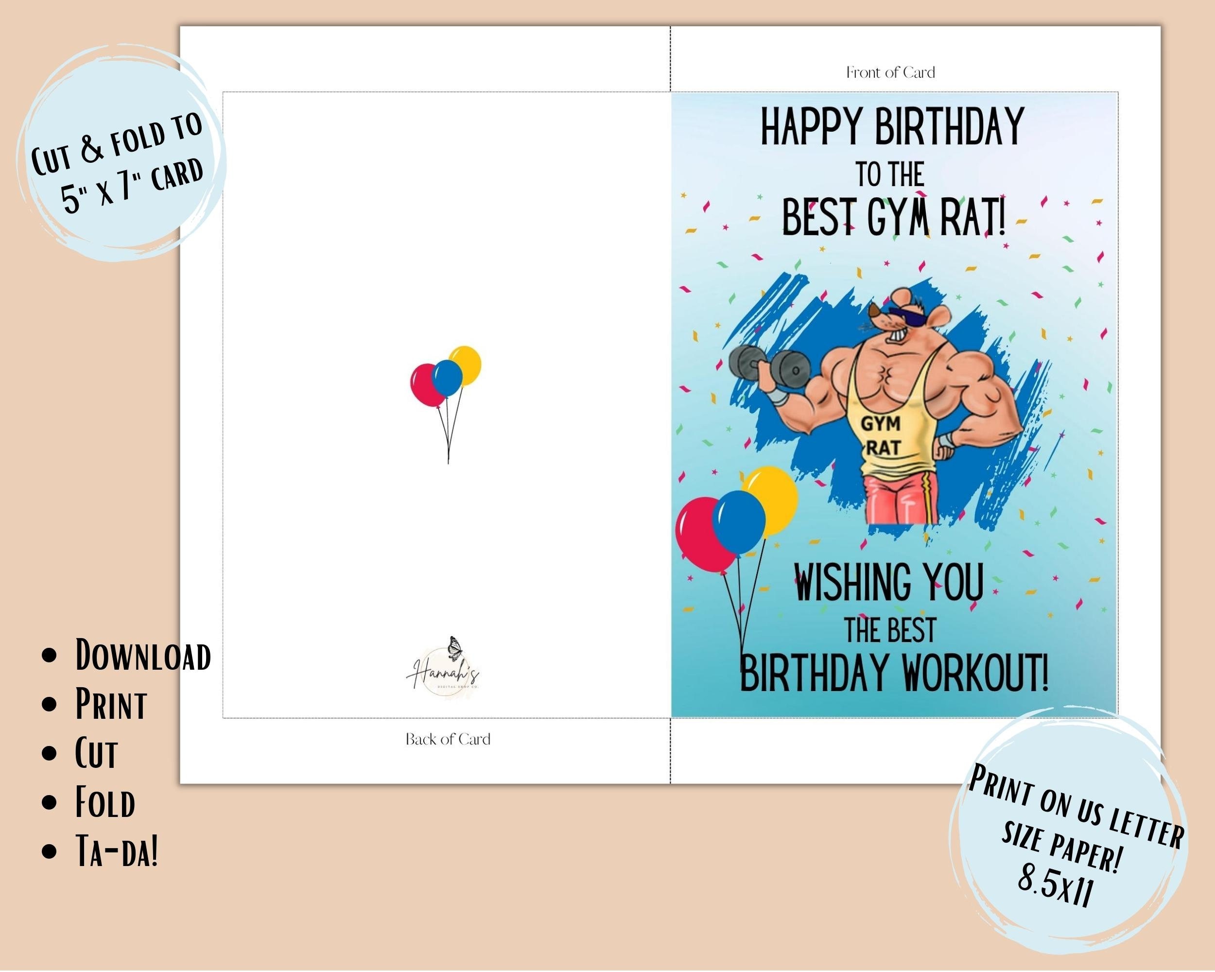 GYM RAT, WORKOUT :) | Greeting Card