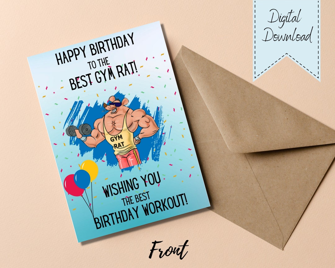 GYM RAT, WORKOUT :) | Greeting Card