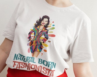 Natural Born Fashionista Tshirt, The Nanny Fran Fine T-shirt, Fran Drescher Appreciation Tee