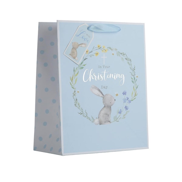 Boy Christening Gift Bag - christening gifts for boys, christening gift boy, baby boy christening gift, baptism gift for boys