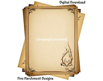 Fantasy Pergamente - Flames Collection - Digitaldrucke