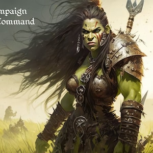 Halforc Barbarian - D&D Character Portrait and Backstory - Digital Art Download