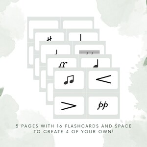 Printable Intermediate Music Flashcards - Double Sided - Etsy
