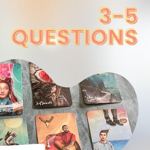 Lectura de cartas del tarot de 5 preguntas, informe escrito y fotografías