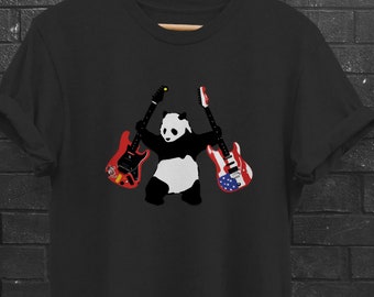 Panda mit Äxten | Banksy inspiriert | Brad Gillis Bubba (mit dummem Stoff) vs. Atomic BG Modell | Panda mit Gitarren | Graffiti/Spray Art Stil