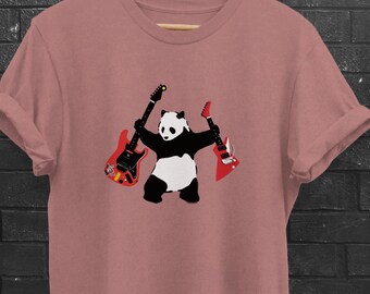 Panda mit Äxten | Banksy inspiriert | Brad Gillis' Bubba (mit dummem Stoff) vs. D'mini | Panda mit Gitarren | Graffiti/Spray Art Stil