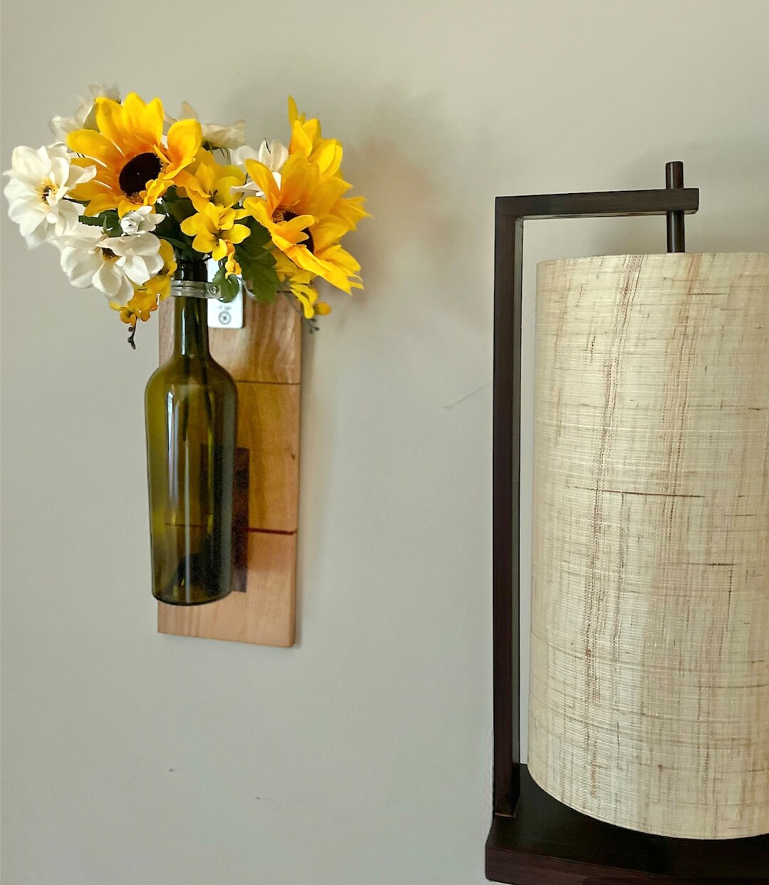 Wine Bottle Wall Vase Etsy