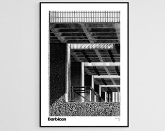 Brutalisme Barbican Print Londen Brutalistische Architectuur Fotografie Muur Kunst Beton Brutalistische Londen Architectuur Minnaar Cadeau Idee