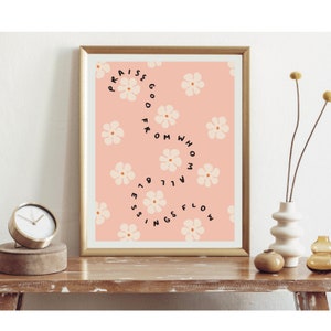 Praise God from whom all blessings flow art print, Christian wall art, Digital download art print