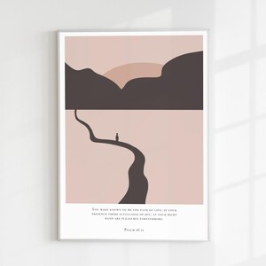 Psalm Serie Wandkunst, digitaler Download, Psalm 16, Schriftstelle Erinnerung