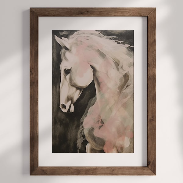 Horse Fine-Art Print | Modern Rustic, Contemporary Western, Southwestern, Wild-West, Eclectic, Abstract, Aesthetic, Boho, Giclée Printing