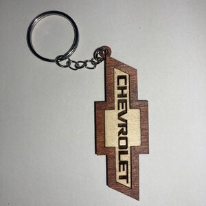 Wooden Car logo keychain
