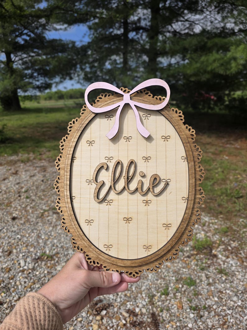 Ellie In Cursive Personalized Baby Name Sign - Etsy
