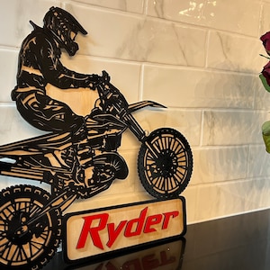 Motorcross Door Plaque Banner Decoration Display 3mm 4mm 6mm SVG Laser CNC