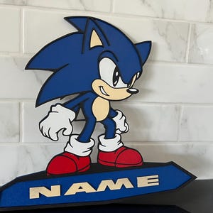 Sonic slaapkamerdeurplaquette, muurhangende banner