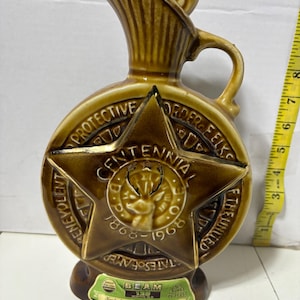 Jim Beam Benevolent Protective Order of  Elks Centennial 1968 Decanter
